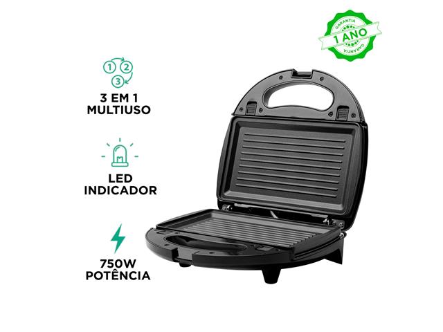 Sanduicheira Grill 3 em 1 Gadnic 220V - 3