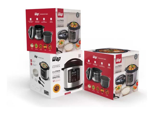 Panela De Pressão Elétrica WAP WPPE1 6L Painel Digital 220V - 7