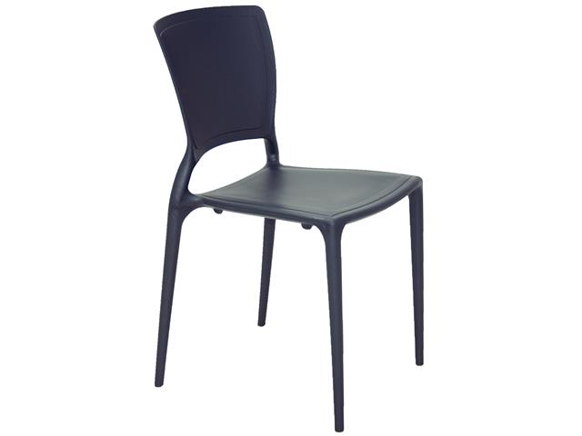 Cadeira Tramontina Sofia Encosto Fechado Grafite - 3