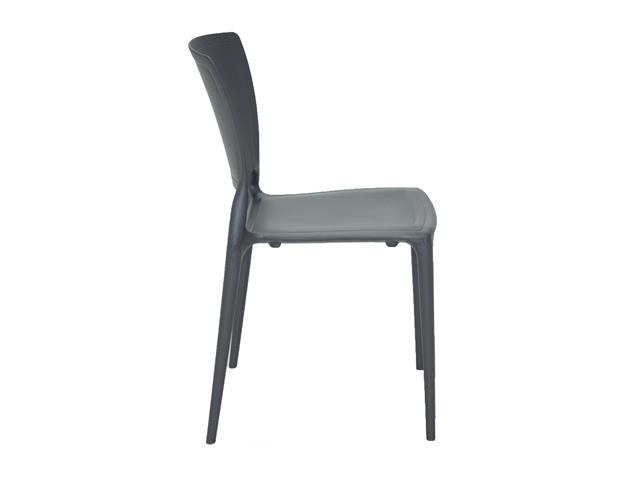 Cadeira Tramontina Sofia Encosto Fechado Grafite - 4