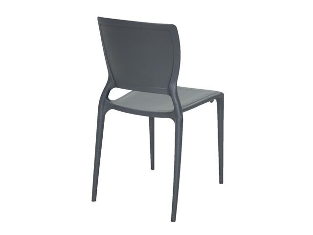 Cadeira Tramontina Sofia Encosto Fechado Grafite - 5