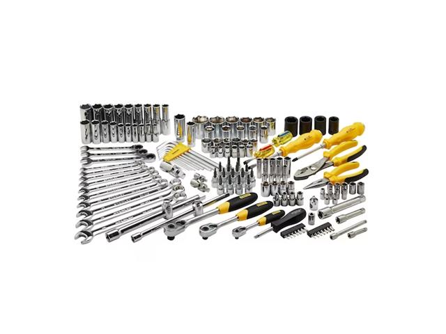 Jogo de Soquetes Stanley Encaixe MM e POL 1/4" 3/8" 1/2" com 150 Peças - 4