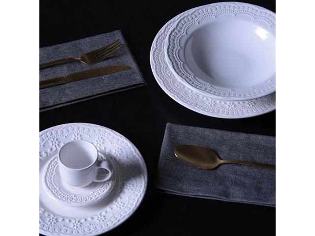 Aparelho de Jantar 20 Peças Porto Brasil Madeleine Branco - 2