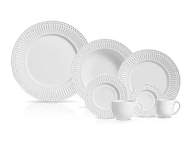 Aparelho de Jantar 42 Peças Porto Brasil Roma Branco - 2