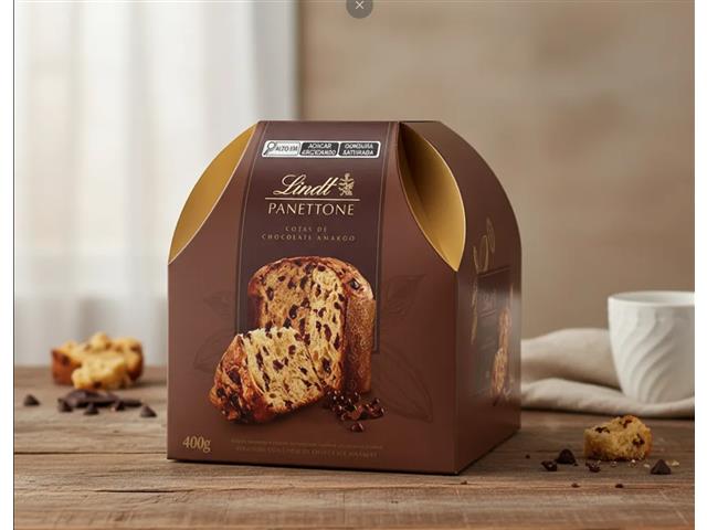Panettone Lindt Gotas de Chocolate Amargo 400G - 2