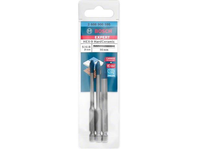 Jogo de brocas Bosch EXPERT HEX-9 Hard Ceramic 5/6/8mm, 3 peças - 2