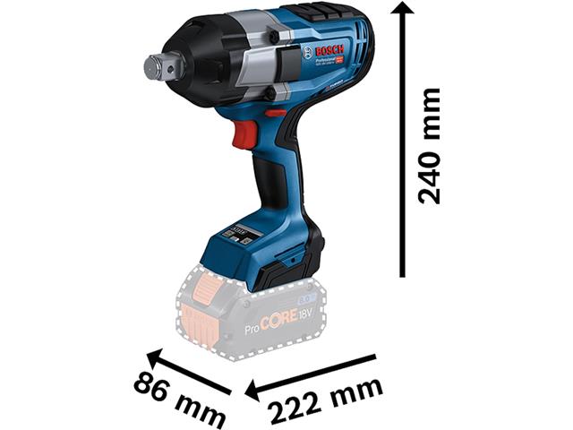 Chave de Impacto a bateria Bosch GDS 18V-1050 H Brushless 18V SB - 3