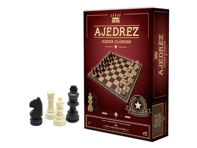 Ajedrez clásico de lujo, 32 piezas de madera