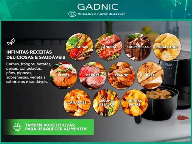 Fritadeira Airfryer Digital Gadnic 4 Litros - 2