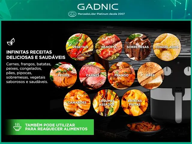 Fritadeira Airfryer Family Gadnic 6.5 Litros - 2
