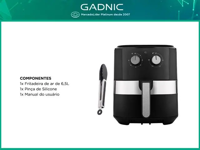 Fritadeira Airfryer Family Gadnic 6.5 Litros - 6