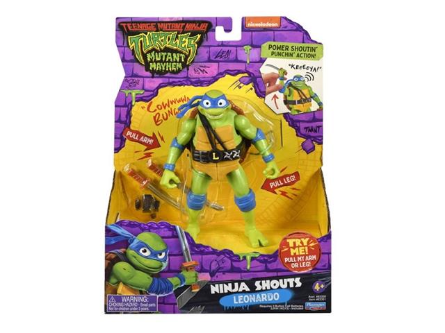 Figura Playmates Tortuga Ninja con Accesorios y Sonido
