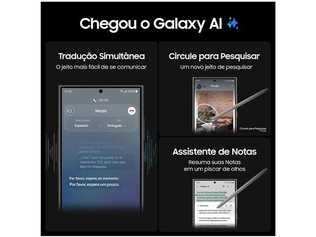 Smartphone Samsung Galaxy S24 Ultra 5G 512GB 6.8" 200+50+10+12MP Preto - 2