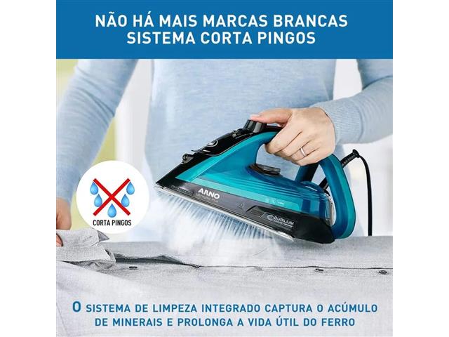 Ferro a Vapor Arno Ultragliss Plus FMY Base DuriliumAirglide Azul 110V - 3