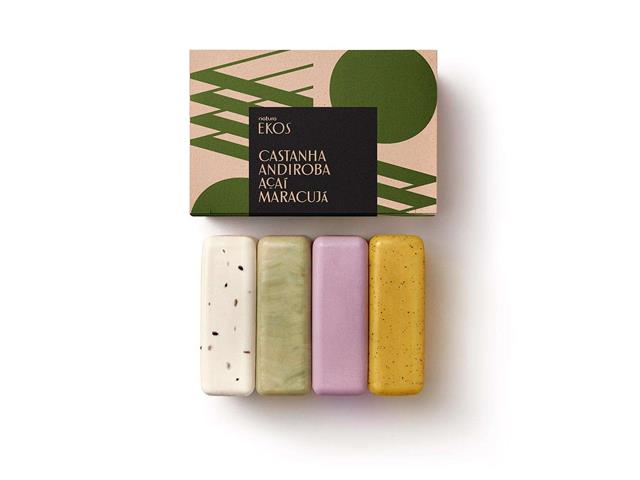 Sabonetes em Barra Natura Ekos Cremoso e Esfoliante 4 Uni de 100G