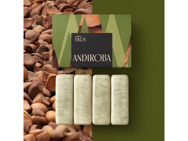Sabonetes em Barra Cremoso Puro Vegetal Natura Ekos Andiroba 4 Uni - 2