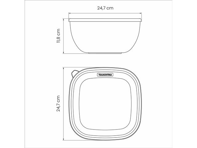 Pote Unitário Tramontina Mixcolor em Polipropileno com Tampa - 8
