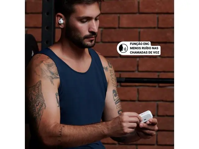 Fone Bluetooth 5.3 Cancelamento de Ruído Ambiente TWS Lity Branco T11 - 3