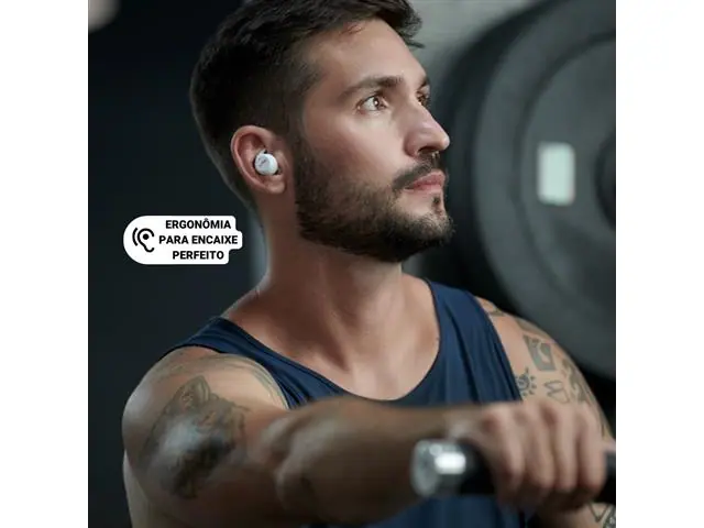 Fone Bluetooth 5.3 Cancelamento de Ruído Ambiente TWS Lity Branco T11 - 4