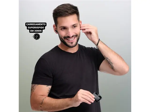 Fone Bluetooth 5.3 Cancelamento de Ruído Ambiente TWS Lity Preto T12 - 2