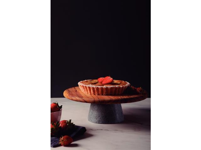 Suporte para Bolo Tramontina Provence em Madeira Teca 26x9cm - 2