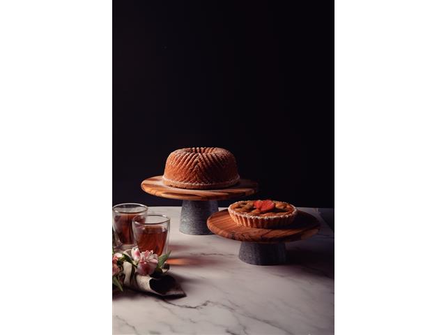 Suporte para Bolo Tramontina Provence em Madeira Teca 26x9cm - 3