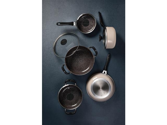 Jogo de Panelas Tramontina Tunis Cerâmico Rosa Trufado 5 Peças - 2