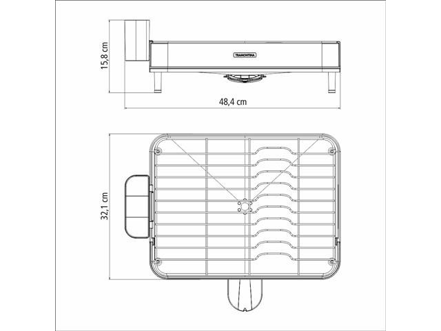 Escorredor de Louça Tramontina em Aço e Polipropileno - 7