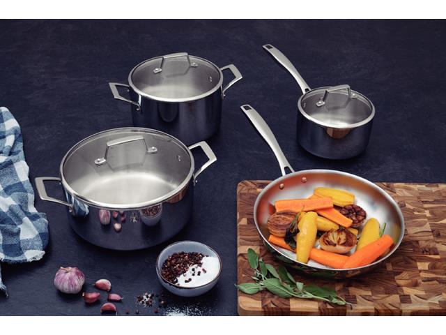 Jogo de Panelas Tramontina Grano em Inox e Tampa de Vidro 4 Peças - 4