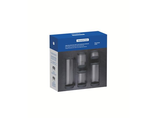 Jogo de Potes de Vidro Herméticos Tramontina Borossilicato com Tampa - 3