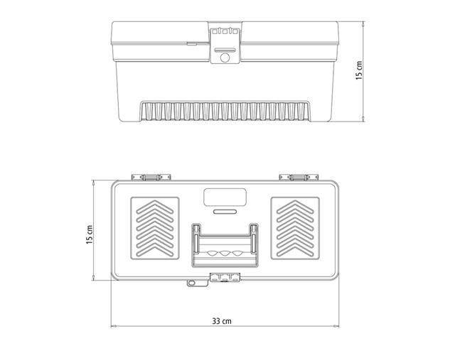 Caixa Plástica para Ferramentas 13" Tramontina com Bandeja Removível - 2