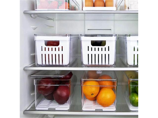 Conjunto OU Organizador de Geladeira Clear Fresh - 2