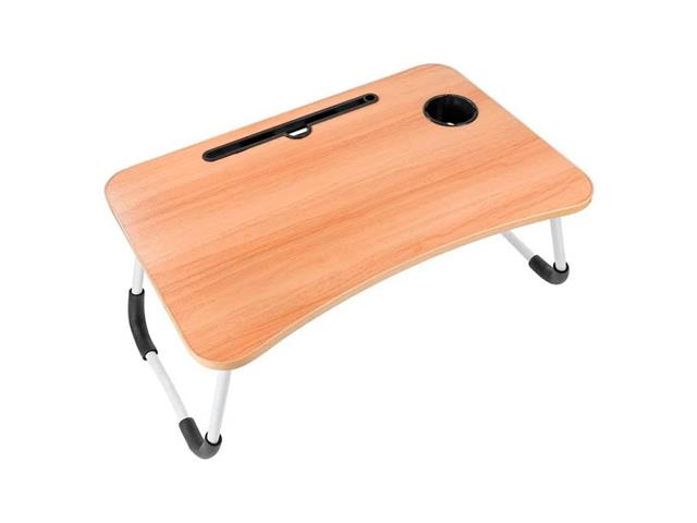 Bandeja Mesa Madera Para Notebook Con Posa Vaso Café