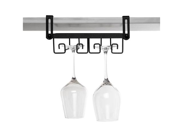 Suporte Suspenso Porta até 4 Taças Preto Armário Organizador - 1