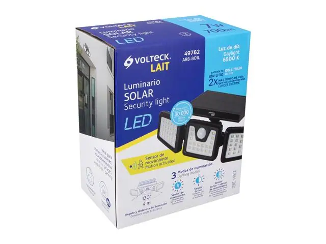 Luminario Solar LED 7 W con sensor de movimiento, Volteck