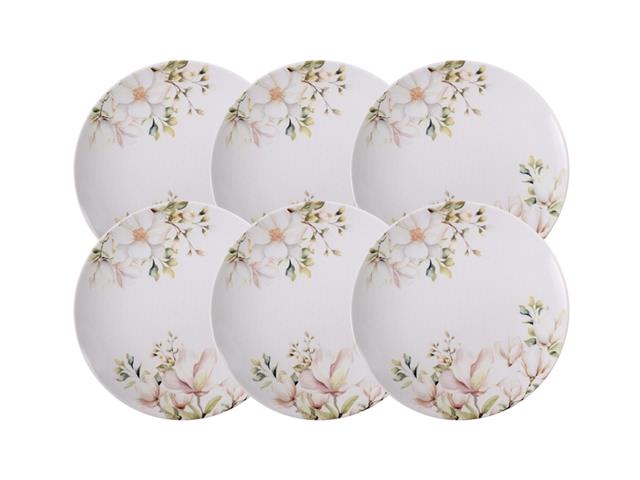 Kit Prato Raso Tramontina Magnólia em Porcelana Decorada 28 cm 6 Peças - 2