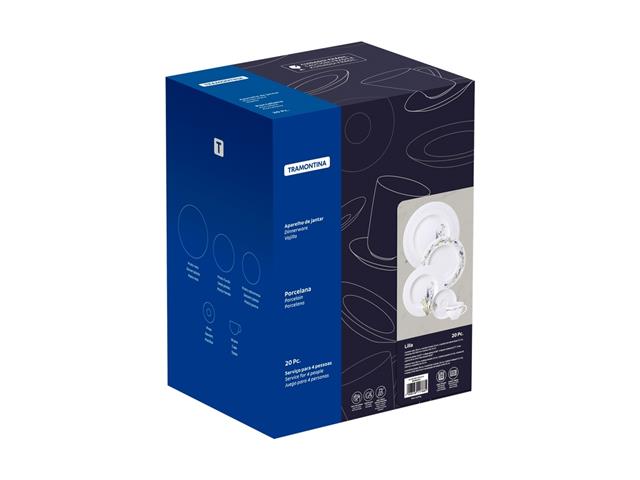Aparelho de Jantar Tramontina Lilla em Porcelana Decorada 20 Peças - 2
