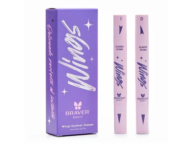 Kit delineador Wings Eyeliner Stamps/ Mini - Negro Intenso