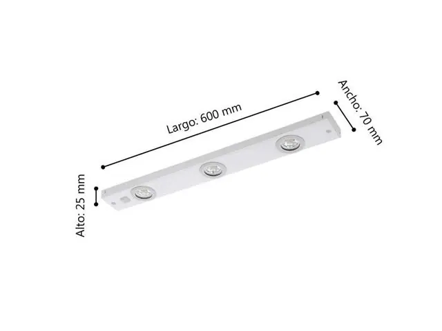 Aplique Eglo Modelo Kob Led Color Blanco 3X2,3W