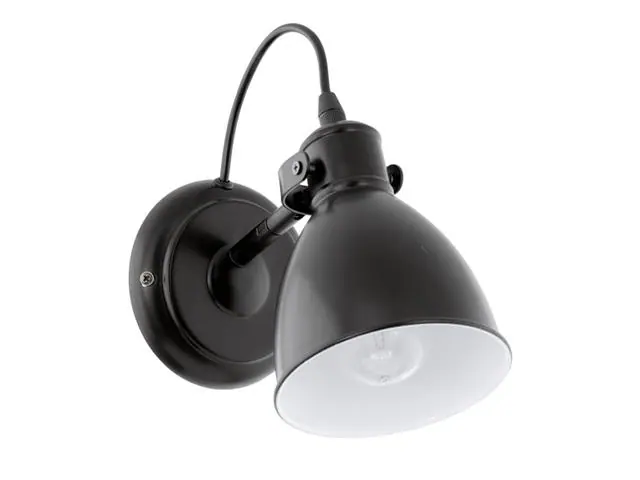 Aplique Eglo Priddy Blanco Negro 1X40W