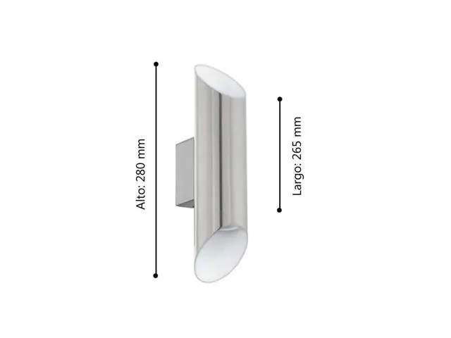 Aplique Eglo Viegas Níquel Satinado Blanco 2X3W