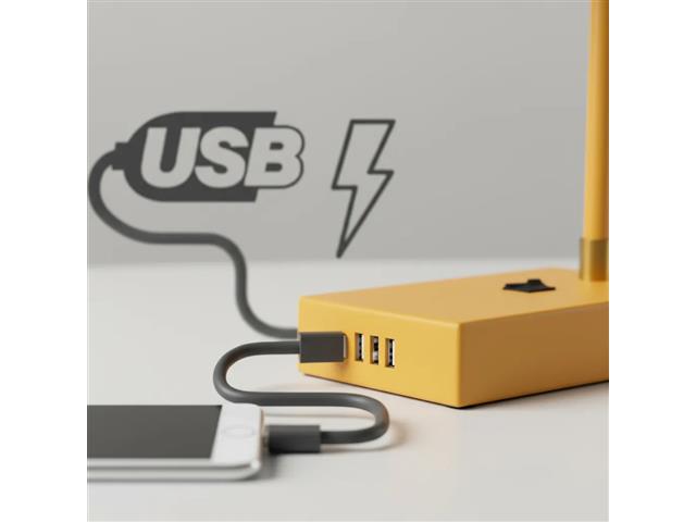 Luminária de mesa Ocanova USB A TUTTO Cor Cor Laranja Brilho - 3