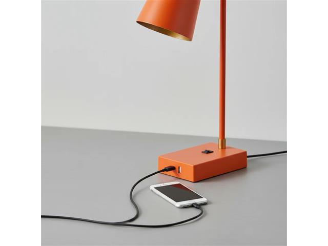 Luminária de mesa Ocanova USB A TUTTO Cor Laranja Fosco - 3