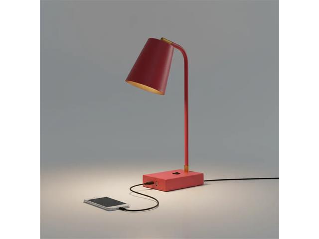 Luminária de mesa Ocanova USB A TUTTO Cor Laranja Fosco - 4