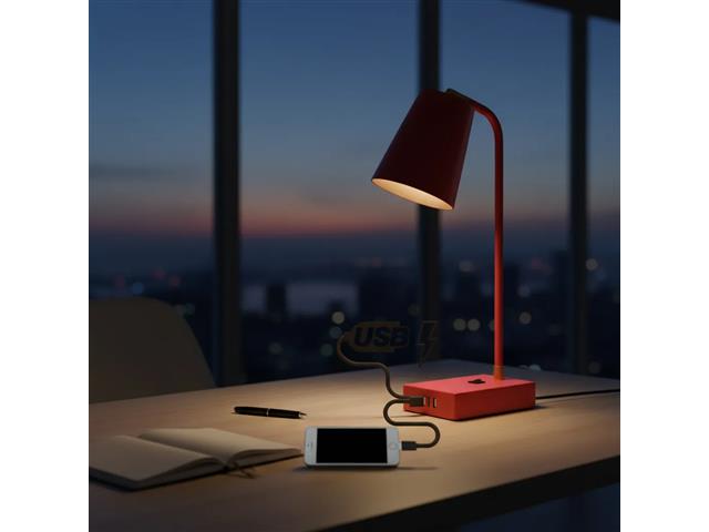 Luminária de mesa Ocanova USB A TUTTO Cor Laranja Fosco - 9