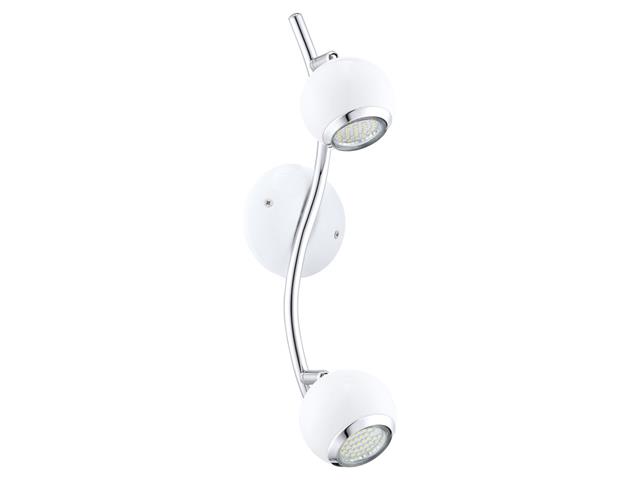 Foco Sobrepuesto Eglo Bimeda Blanco Cromo 2X2,8W