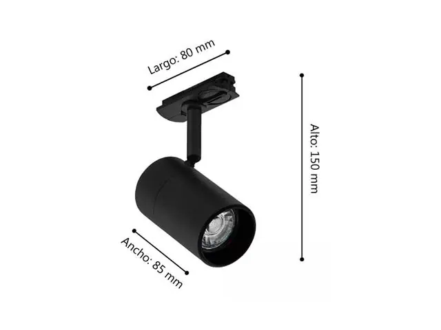 Foco Eglo Modelo Tb Spotlight Color Negro 1X5W