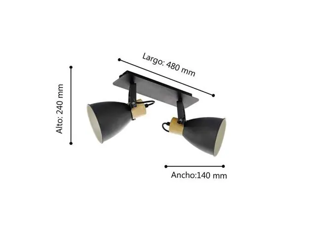 Foco Sobrepuesto Eglo Modelo Coswarth Color   2X40W