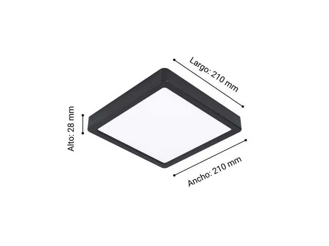 Foco Sobrepuesto Eglo Fueva-Z Negro 16,5W 900109