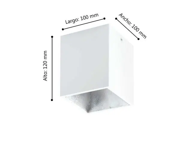Foco Sobrepuesto Eglo Polasso Plata Blanca 3,3W 94499